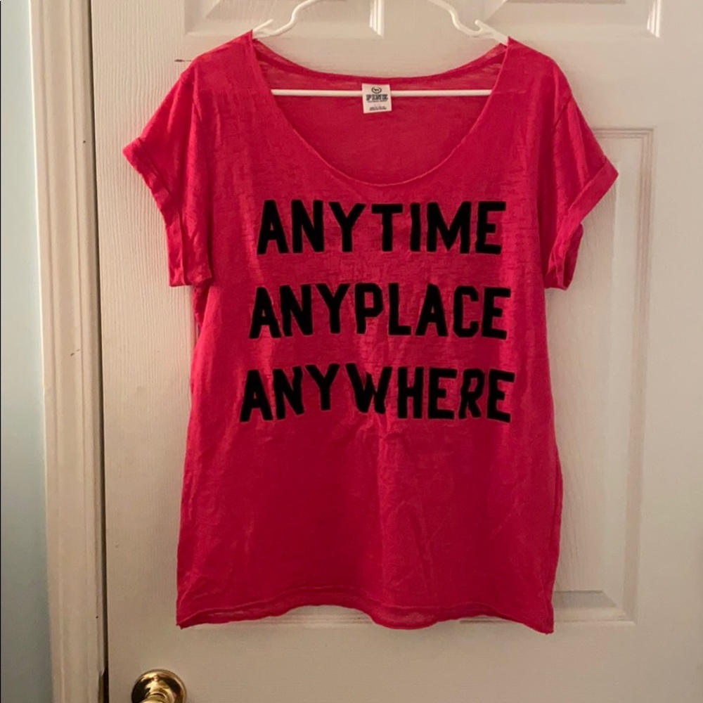 Victoria’s Secret Pink Neon Pink Burnout Tee